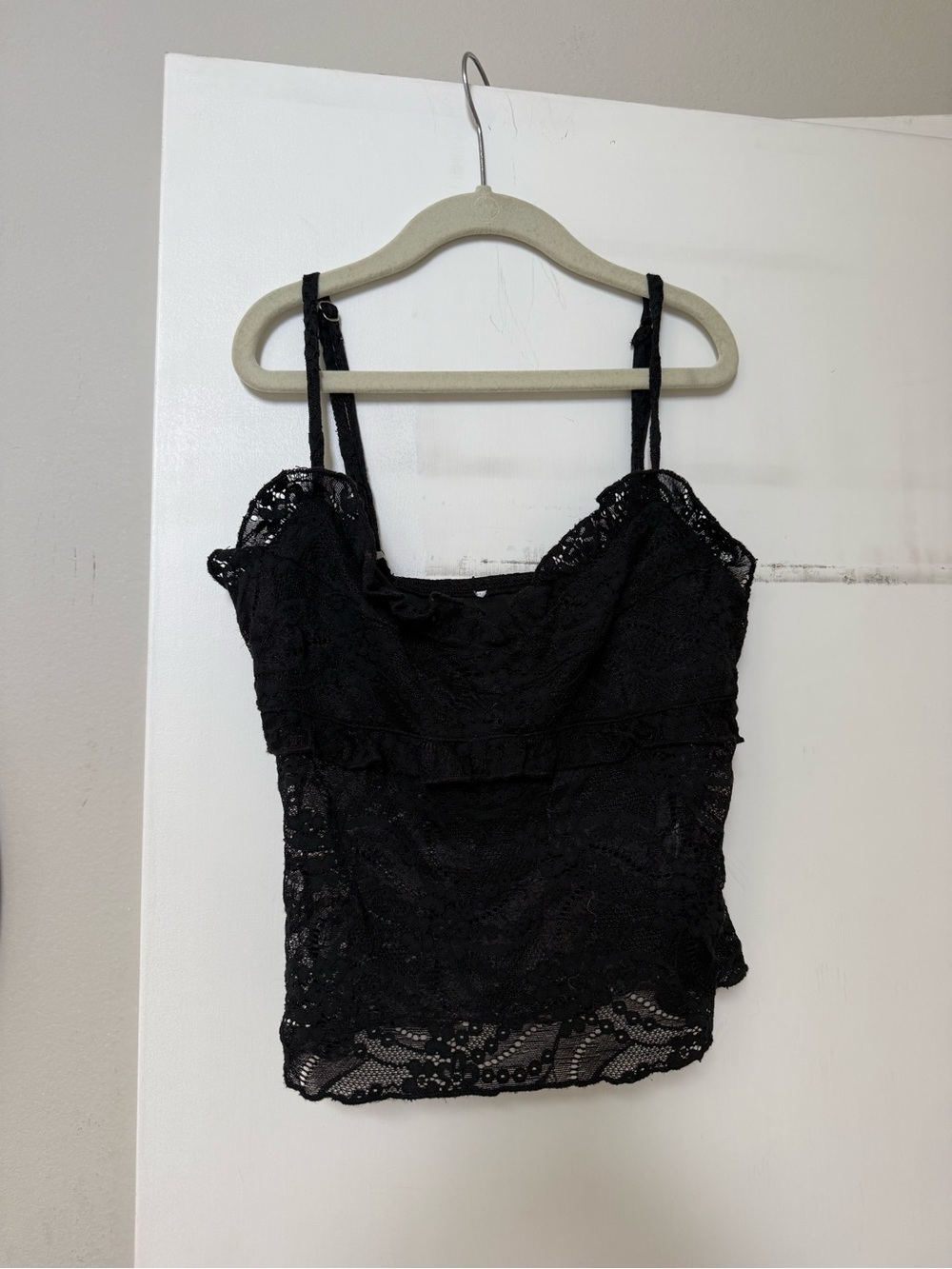 Black Lace Camisole with Adjustable Straps - Women